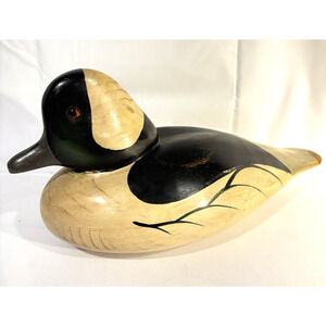 VTG Ducks Unlimited Special Edition Bufflehead Drake Decoy Signed By Paul Miguel